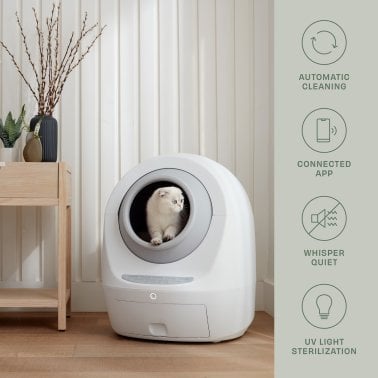 Casa Leo™ Leo’s Loo Too Smart Self-Cleaning Cat Litter Box (Leo Gray)