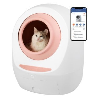 Casa Leo™ Leo’s Loo Too Smart Self-Cleaning Cat Litter Box (Pretty Pink)