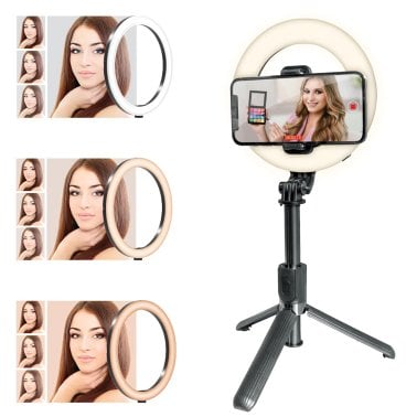 Bower® 6-In. Ring Light and Multipod Mount for Smartphones, Black