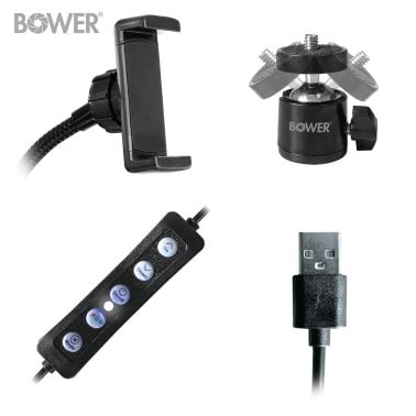 Bower® 10-In. RGB Selfie Desktop Ring Light Studio Kit