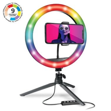 Bower® 10-In. RGB Selfie Desktop Ring Light Studio Kit