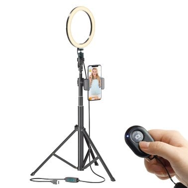 Bower® 8-In. Selfie Ring Light Studio with 51-In. Tripod Stand and Phone Holder