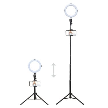 Bower® 8-In. Selfie Ring Light Studio with 51-In. Tripod Stand and Phone Holder