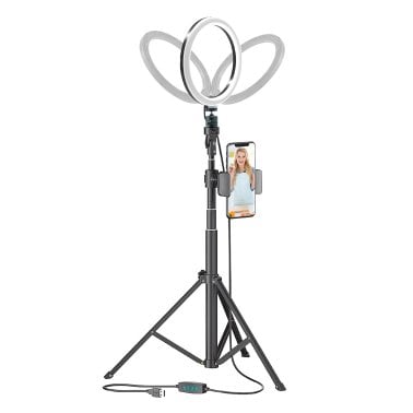 Bower® 8-In. Selfie Ring Light Studio with 51-In. Tripod Stand and Phone Holder