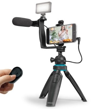 Bower® Smart Photo Vlogger Kit with LED, Microphone, and Remote