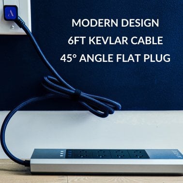 Austere® V Series Power 3,000-Joules Surge Protector Power Strip and USB Charger, 8 AC Outlets and 5 OmniPort USB Ports, 6-Ft. Cord, 5S-PS8-US1