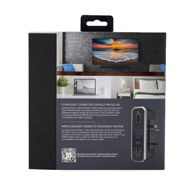 Austere® VII Series Power Wall Charger and 3,500-Joules Surge Protector, 4 AC Outlets and 3 OmniPort USB+PD Ports, 7S-PS4-US1
