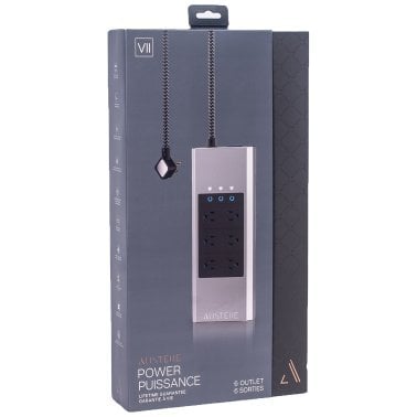 Austere® VII Series Power 4,000-Joules Surge Protector Power Strip with 5 OmniPort USB+PD Ports, 6-Ft. Cord (6 Outlet)