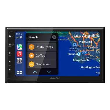 KENWOOD® DMX4710S 6.8-In. Car In-Dash Unit, Double-DIN/Single-DIN Digital Receiver with WSVGA Touch Screen, Android Auto™/Apple CarPlay®, and SiriusXM® Ready