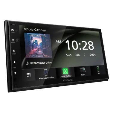 KENWOOD® DMX4710S 6.8-In. Car In-Dash Unit, Double-DIN/Single-DIN Digital Receiver with WSVGA Touch Screen, Android Auto™/Apple CarPlay®, and SiriusXM® Ready