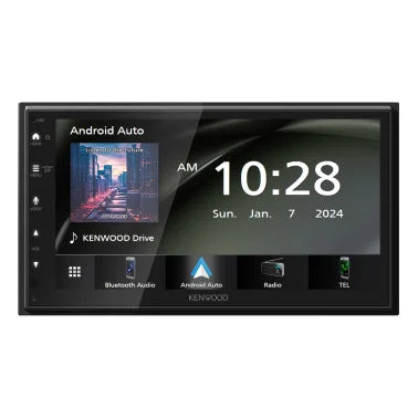 KENWOOD® DMX4710S 6.8-In. Car In-Dash Unit, Double-DIN/Single-DIN Digital Receiver with WSVGA Touch Screen, Android Auto™/Apple CarPlay®, and SiriusXM® Ready