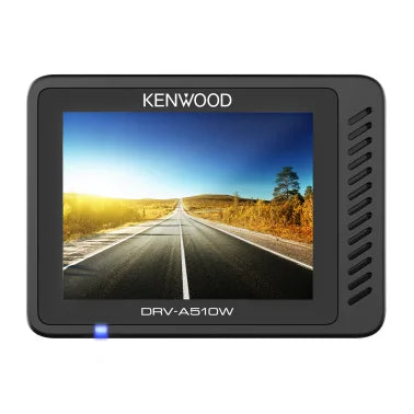 KENWOOD® DRV-A510WDP Front 1440p and Rear 1080p Compact Dash Cams with 2-In. Display and Built-in GPS for 12-/24-Volt Systems