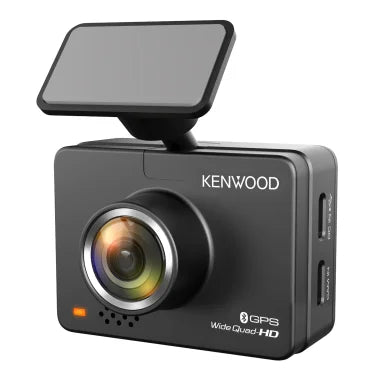 KENWOOD® DRV-A510WDP Front 1440p and Rear 1080p Compact Dash Cams with 2-In. Display and Built-in GPS for 12-/24-Volt Systems