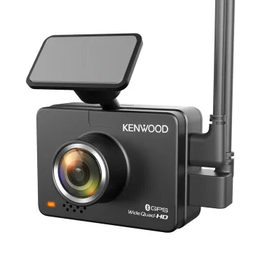 KENWOOD® DRV-A510WDP Front 1440p and Rear 1080p Compact Dash Cams with 2-In. Display and Built-in GPS for 12-/24-Volt Systems