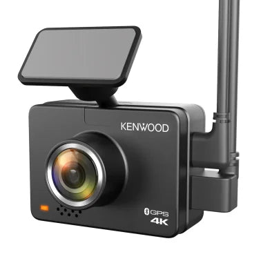 KENWOOD® DRV-A610WDP Front 4K and Rear 1440p Compact Dash Cams with 2-In. Display and Built-in GPS for 12-/24-Volt Systems