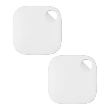 eco4life Bluetooth® Tracker Smart Tag for Apple® Find Me App, White, 2 Count, ES001