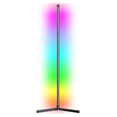 eco4life 61-In. RGB Color-Changing Modern Wi-Fi® Aluminum Corner Floor Lamp with PVC Shell