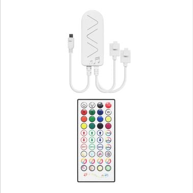 eco4life 61-In. RGB Color-Changing Modern Wi-Fi® Aluminum Corner Floor Lamp with PVC Shell