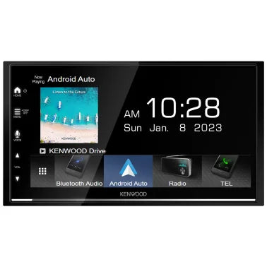 KENWOOD® DMX7709S 6.75-In. Car In-Dash Unit, Double-DIN Digital Receiver with HDMI®, WVGA Touch Screen, Android Auto™/Apple CarPlay®, and SiriusXM® Ready