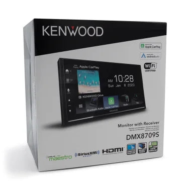 KENWOOD® DMX8709S 6.75-In. Car In-Dash Unit, Double-DIN Digital Receiver with HDMI®, WVGA Touch Screen, Wireless Android Auto™/CarPlay®, and SiriusXM® Ready