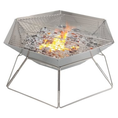 Brentwood® 20-In. Stainless Steel Portable Folding Charcoal BBQ Grill and Outdoor Fire Pit with Carry Bag, BB-6X20SS