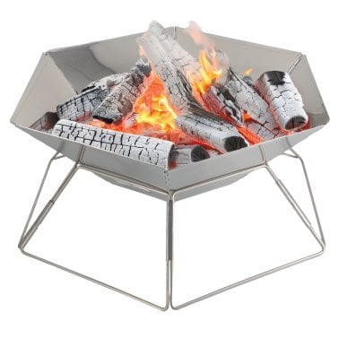 Brentwood® 20-In. Stainless Steel Portable Folding Charcoal BBQ Grill and Outdoor Fire Pit with Carry Bag, BB-6X20SS