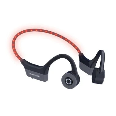 OPN Sound® Dashlyte Bluetooth® Bone-Conduction LED-Neckband Headphones with Microphone, Black