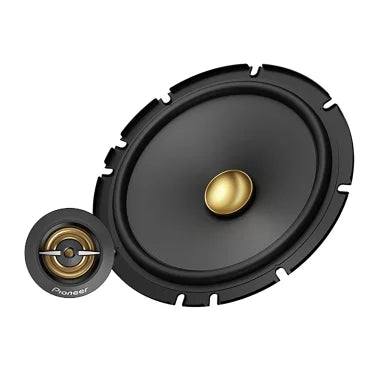 Pioneer® TS-A1601C 6-1/2-In. 350-Watt 2-Way Component Speakers Black and Gold, Max Power 2 Pack