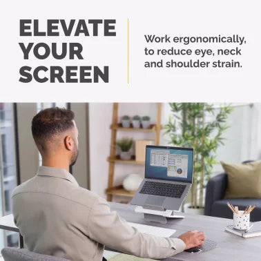 Fellowes® Breyta™ Ergonomic Laptop Riser Stand (White)
