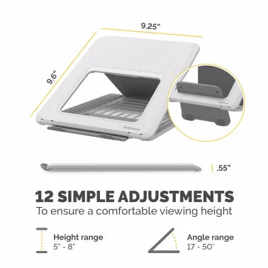 Fellowes® Breyta™ Ergonomic Laptop Riser Stand (White)