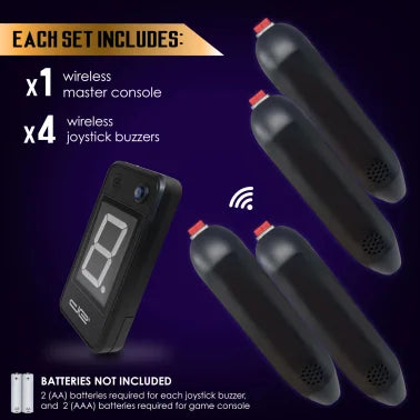 Digital Energy® Wireless Handheld Buzzer Game System Console (4 Pack)