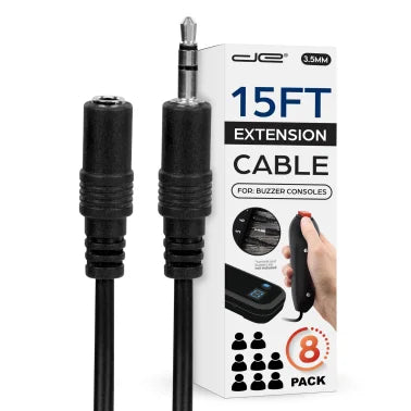 Digital Energy® 15-Ft. Extension Cables for Handheld Game Buzzer System, 8 Pack