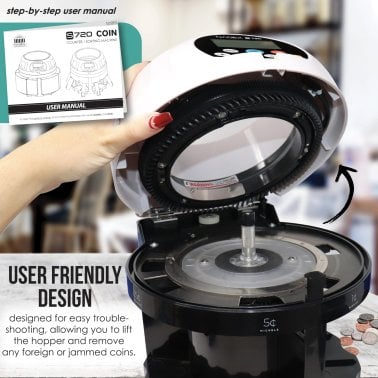 Nadex Coins™ S720 High-Speed Coin Counter, Sorter, and Wrapper