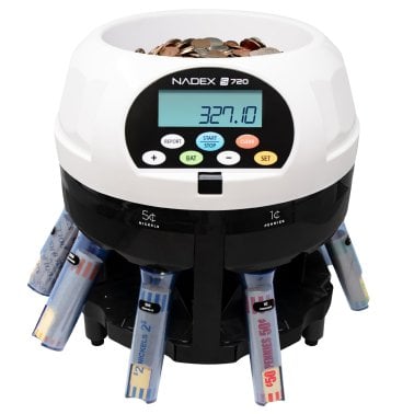 Nadex Coins™ S720 High-Speed Coin Counter, Sorter, and Wrapper