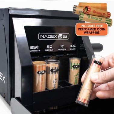 Nadex Coins™ S18 Manual Coin Sorter and Wrapper