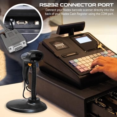 Nadex Coins™ Handheld Barcode Laser Scanner for Nadex Coins™ CR360/CR600 Cash Registers