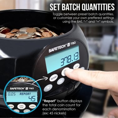 SafeTech Super Viper V790 High-Speed Coin Counter, Sorter, and Wrapper