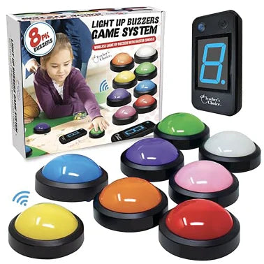 Teachers Choice® Wireless Light-up Game Buzzer System, 8 Pack