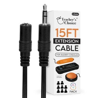 Teachers Choice® 15-Ft. Extension Cables for Handheld Game Buzzer System, 8 Pack