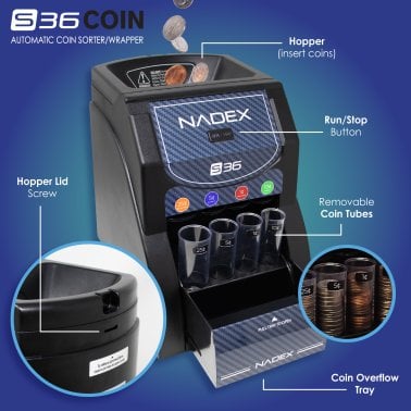 Nadex Coins™ Automatic Coin Sorter, S36