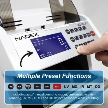 Nadex Coins™ V4500 Front-Loading Bill Counting Machine