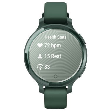 Garmin® Lily® 2 Active Health and Fitness GPS Smartwatch with Anodized Aluminum Bezel and Silicone Band (Jasper Green)