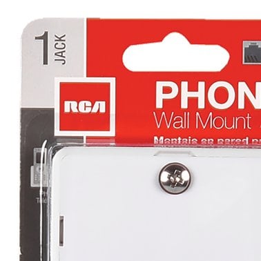 RCA TP251WHR 2-Piece Modular Phone Wall Mount, White