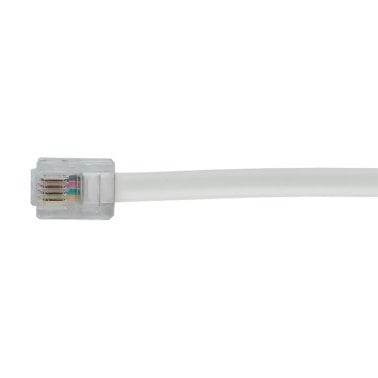 RCA Rounded Phone Line Cord (50 Ft.; White)