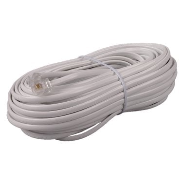 RCA Rounded Phone Line Cord (50 Ft.; White)