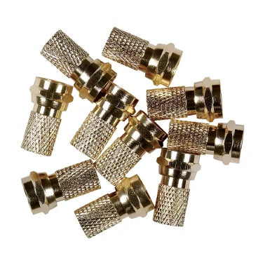 RCA VH5910R Gold-Plated RG Twist-on F-Connectors, 10 Count