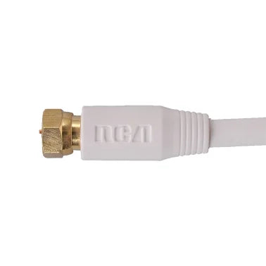 RCA RG6 Coaxial Cable with F-Connectors (6 Ft.; White)