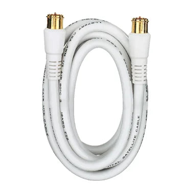 RCA RG6 Coaxial Cable with F-Connectors (6 Ft.; White)