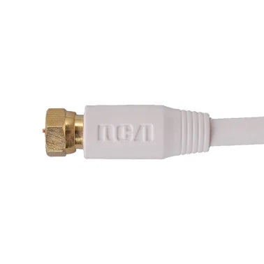 RCA RG6 Coaxial Cable with F-Connectors (50 Ft.; White)