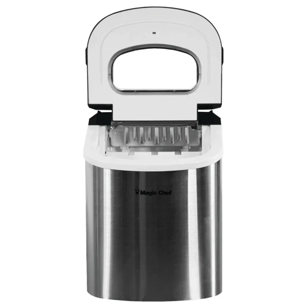 Magic Chef® 27-Pound-Capacity Portable Ice Maker (Stainless Steel)